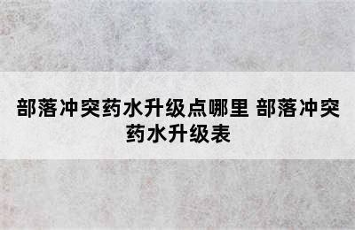 部落冲突药水升级点哪里 部落冲突药水升级表